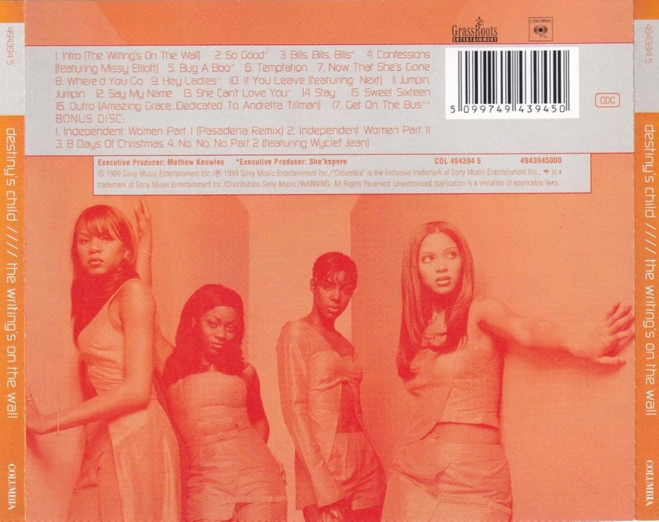 DESTINY'S CHILD - THE WRITING'S ON THE WALL (2 CD) (2000)