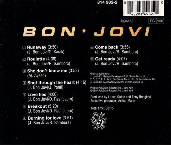 BON JOVI - BON JOVI