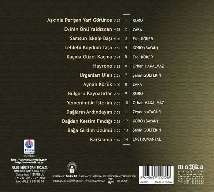 TÜRKÜLERLE TÜRKİYE (TÜRKİYE WITH FOLK SONGS) - 18 ÇANKIRI