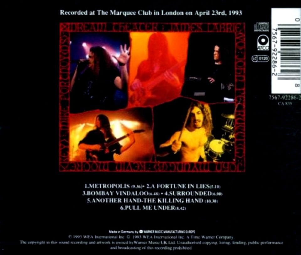 DREAM THEATER - LIVE AT MARQUEE (CD) (1993)
