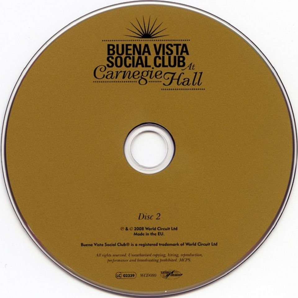 BUENA VISTA SOCIAL CLUB - BUENA VISTA SOCIAL CLUB AT CARNEGIE HALL  LIVE (2 CD) (2008)