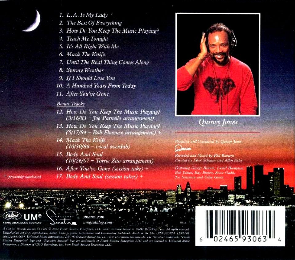 FRANK SINATRA WITH QUINCY JONES & ORCHESTRA - L.A. IS MY LADY (CD) (2024)