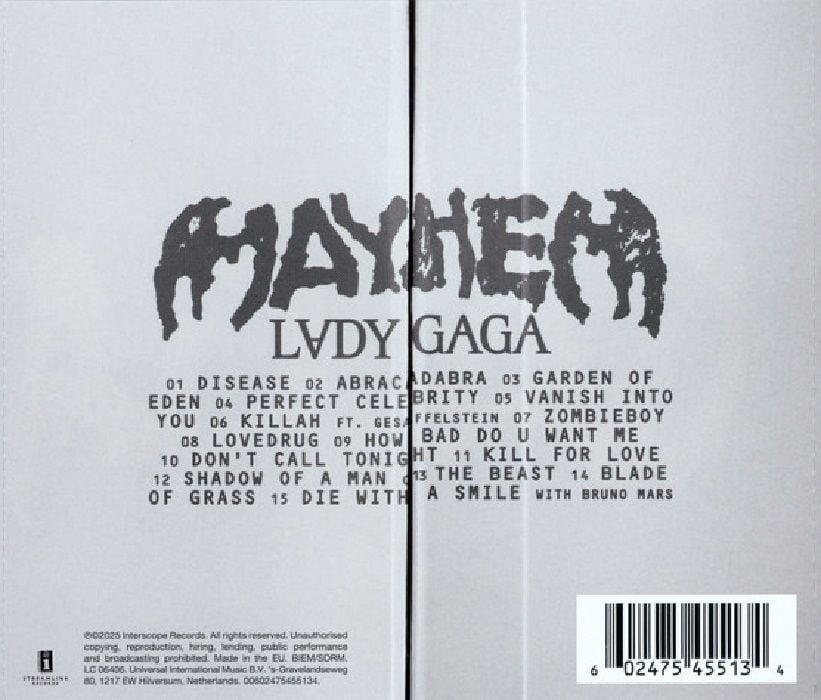 LADY GAGA - MAYHEM (ALT COVER / 15 TRACK) (CD) (2025)