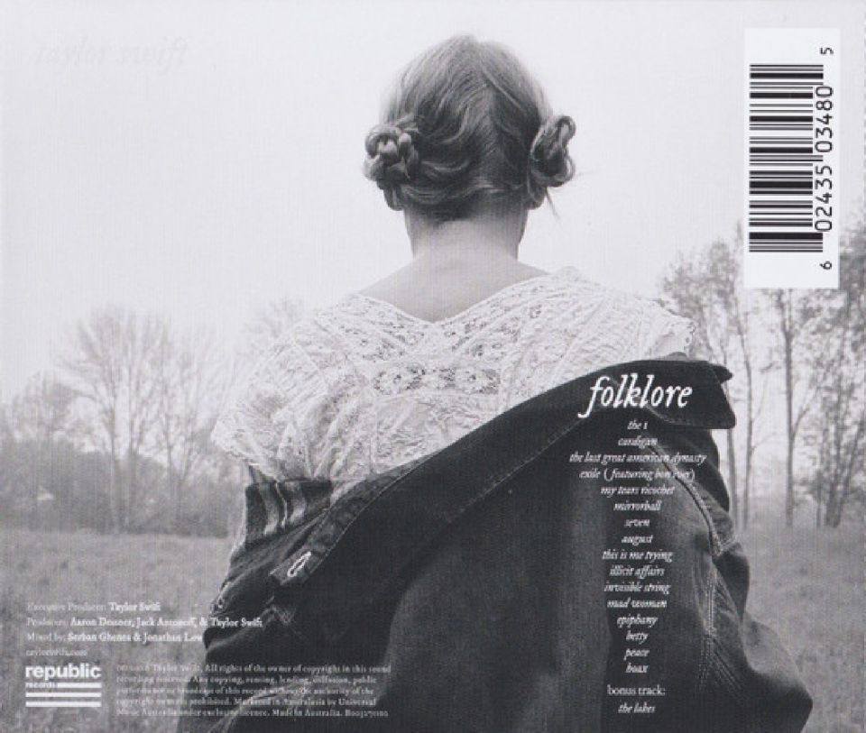 TAYLOR SWIFT - FOLKLORE (CD) (2020)