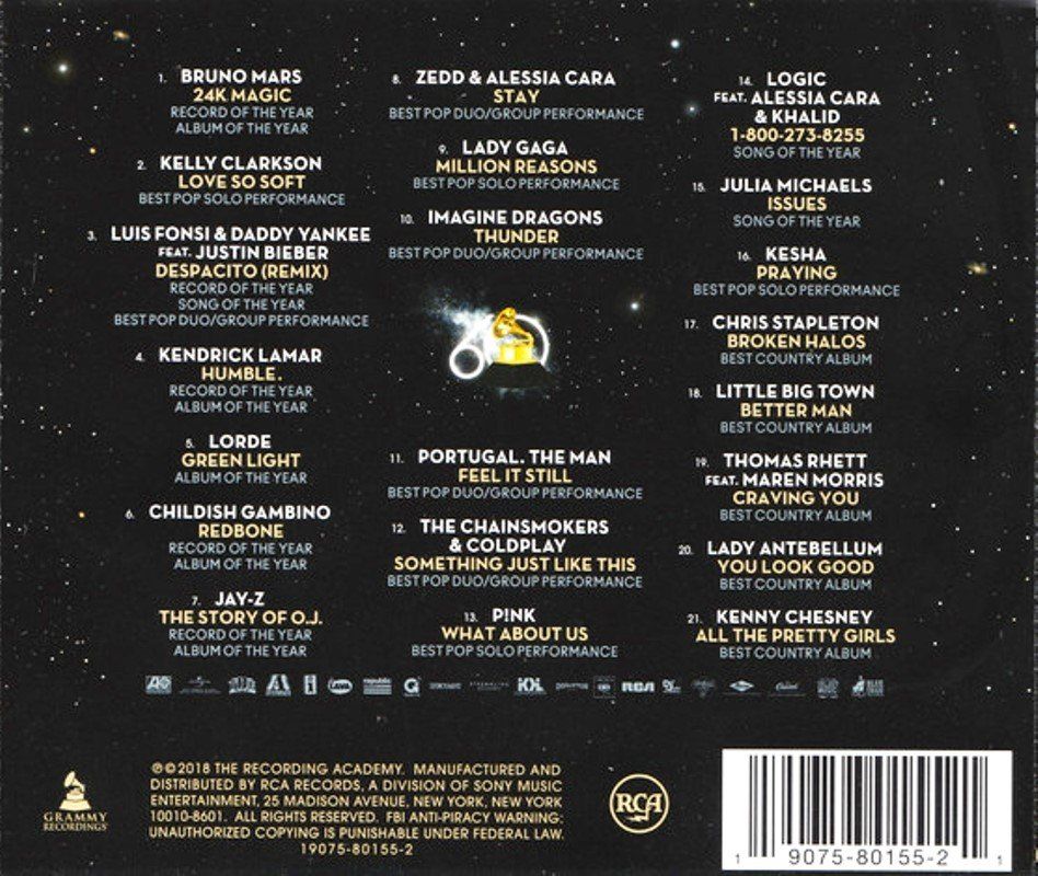 2018 GRAMMY NOMINEES - VARIOUS