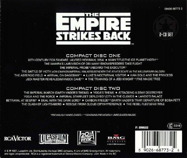 SOUNDTRACK - THE EMPIRE STRIKES BACK (2 CD) (1997)