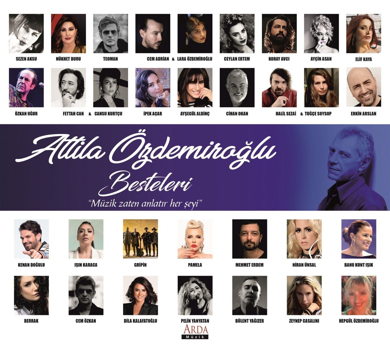 ATİLLA ÖZDEMİROĞLU BESTELERİ - ÇEŞİTLİ SANATÇILAR (2 CD)