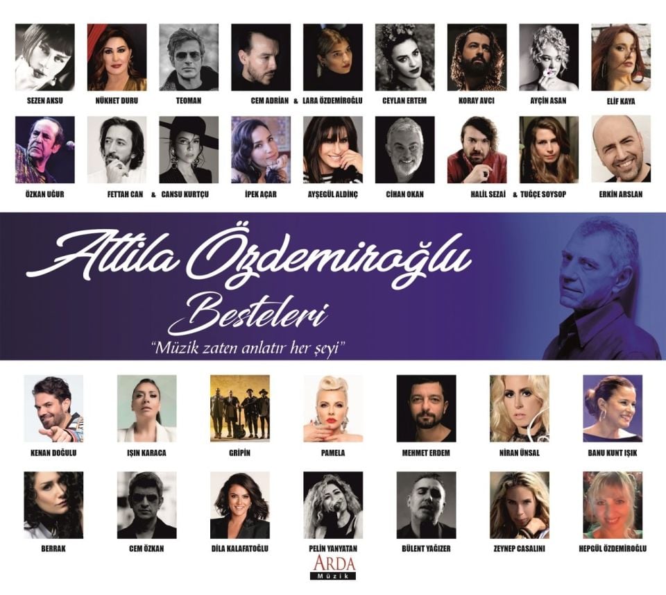 ATİLLA ÖZDEMİROĞLU BESTELERİ - ÇEŞİTLİ SANATÇILAR (2 CD)