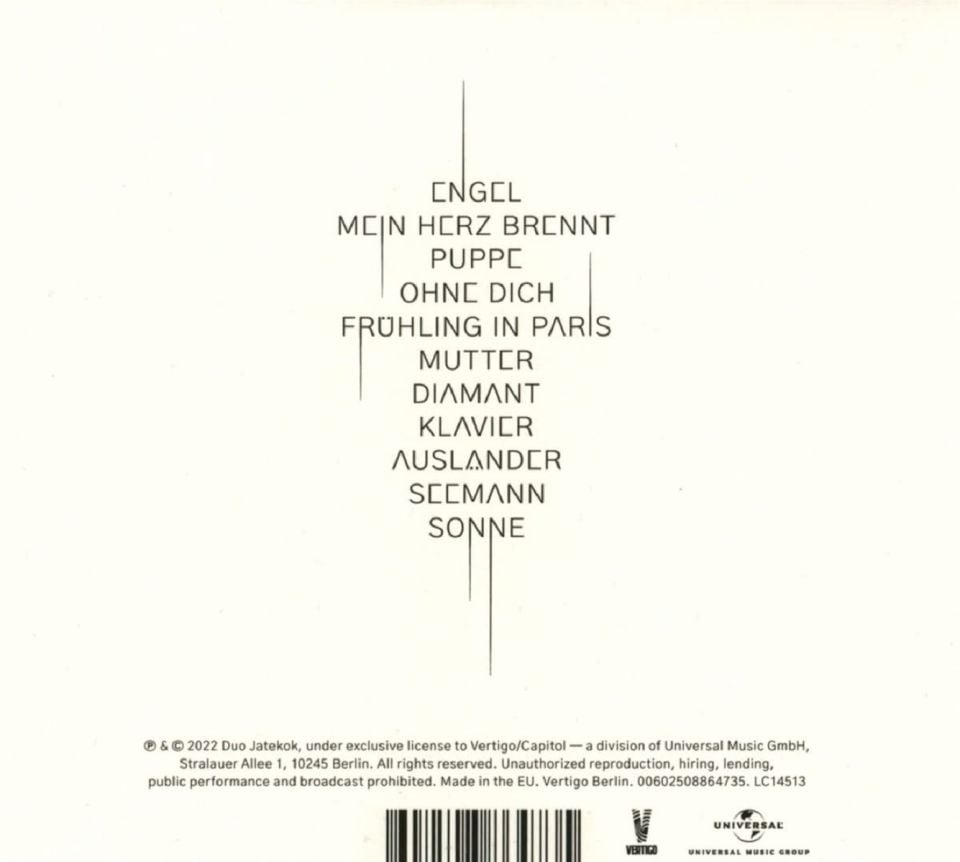 DUO JATEKOK - JATEKOK PLAYS RAMMSTEIN (CD) (2022)