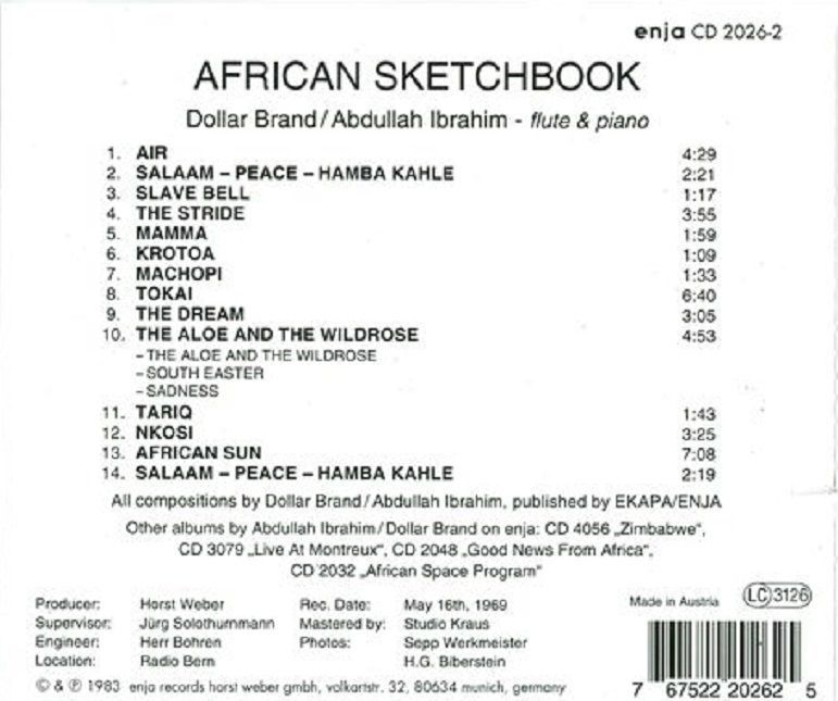 DOLLAR BRAND - AFRICAN SKETCHBOOK