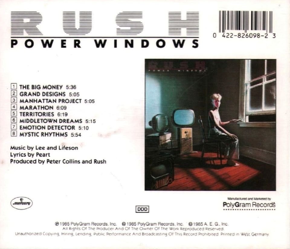 RUSH - POWER WINDOWS (CD) (1985)