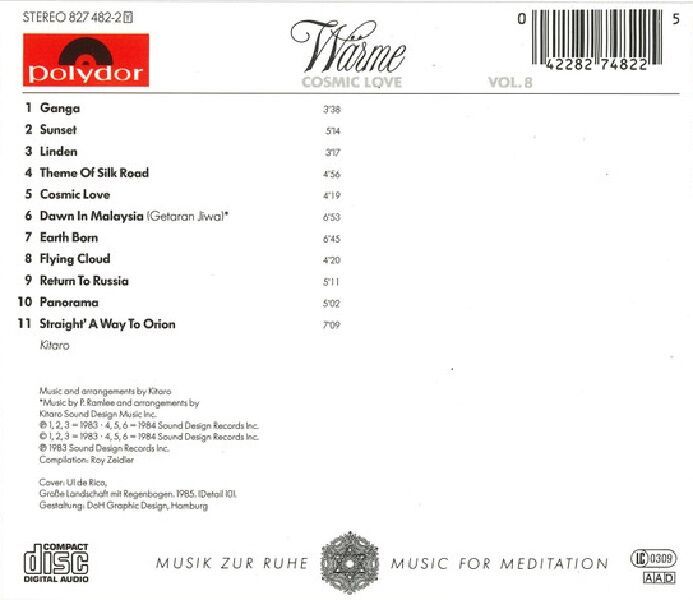 KITARO / WARME - COSMIC LOVE VOL.8 (CD) (1985)