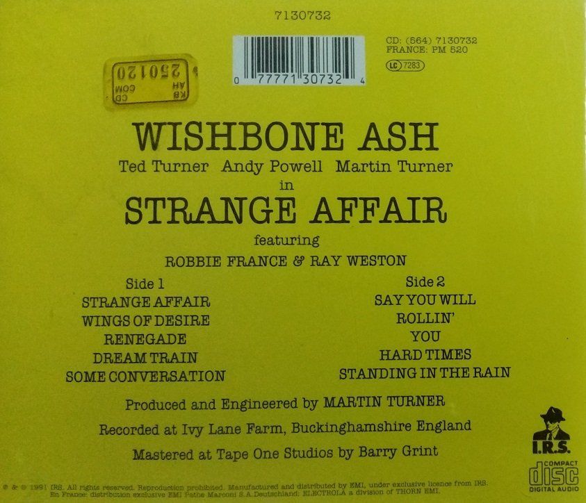 WISHBONE ASH - STRANGE AFFAIR (1991)