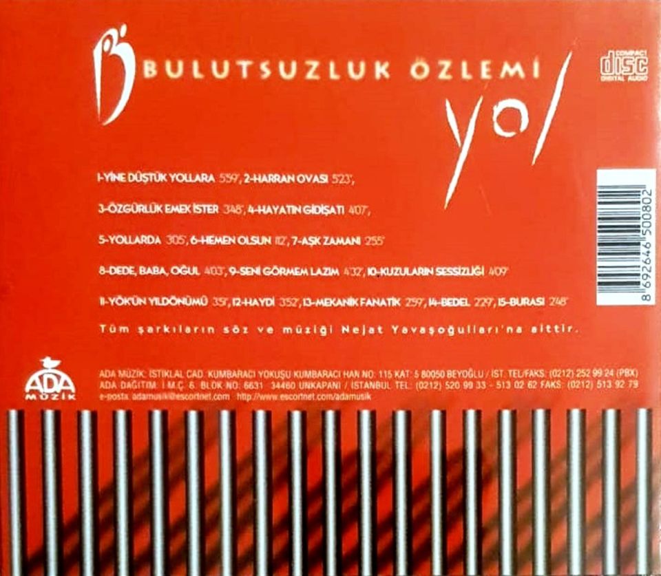 BULUTSUZLUK ÖZLEMİ - YOL (CD) (1998)