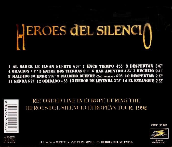 HEROES DEL SILENCIO - EUROPE 1992 (CD)