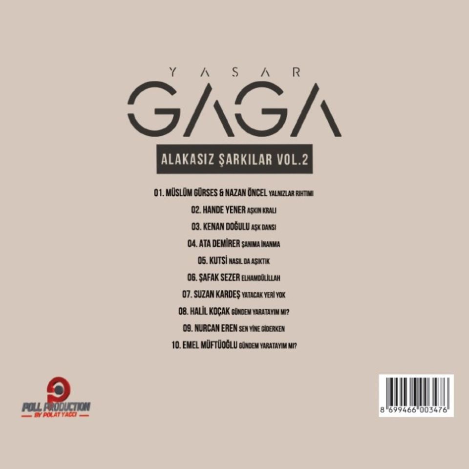 YAŞAR GAGA - ALAKASIZ ŞARKILAR VOL.2