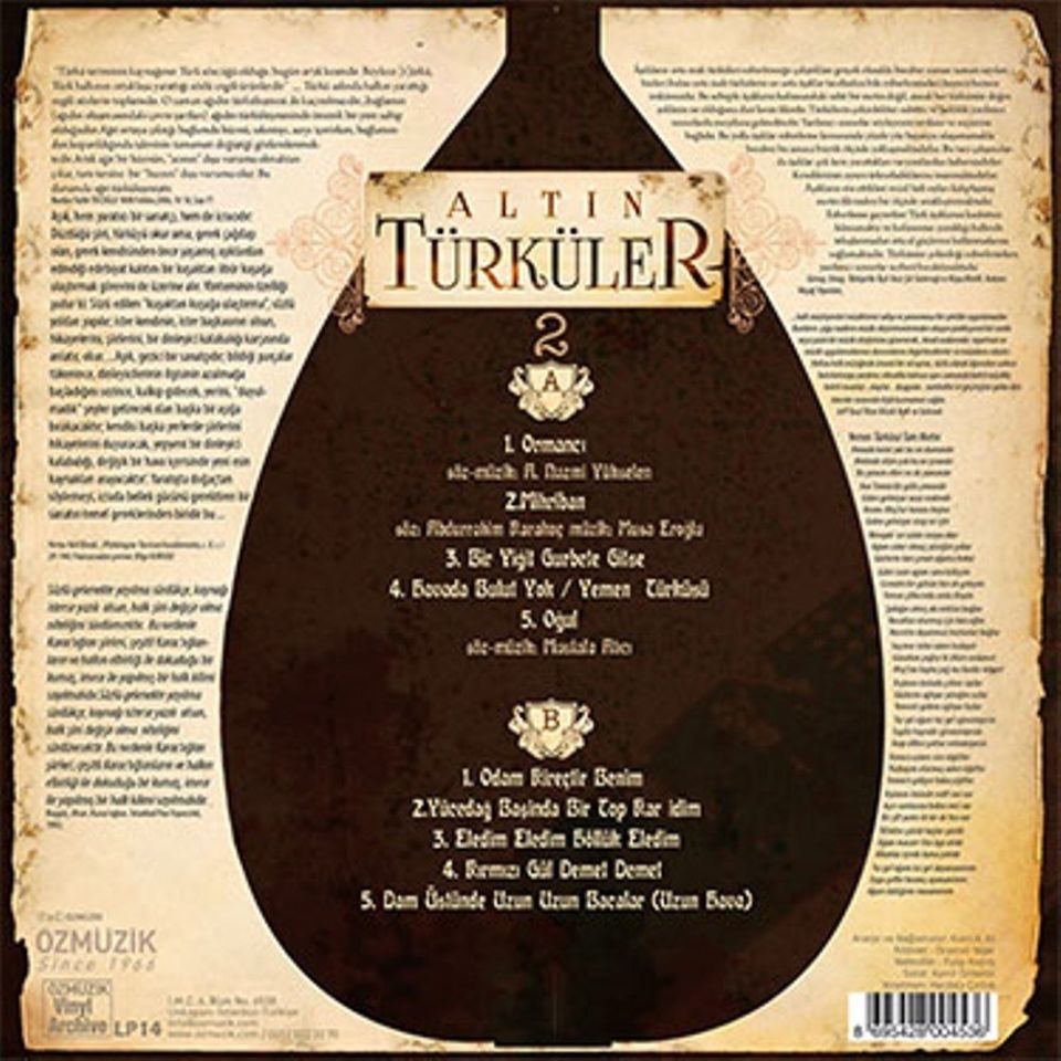ALİ ÖZÜTEMİZ & KAMİL ÖZDEMİR - ALTIN TÜRKÜLER 2 (LP)