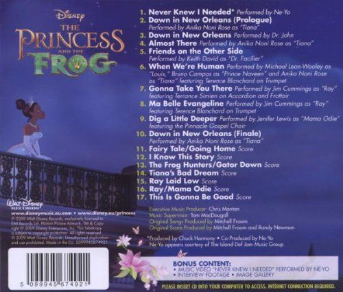 THE PRINCESS AND THE FROG - SOUNDTRACK (CD)