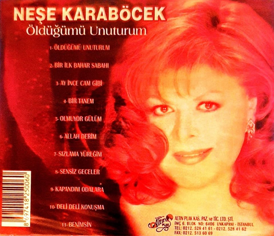 NEŞE KARABÖCEK - ÖLDÜĞÜMÜ UNUTURUM (CD) (2001)