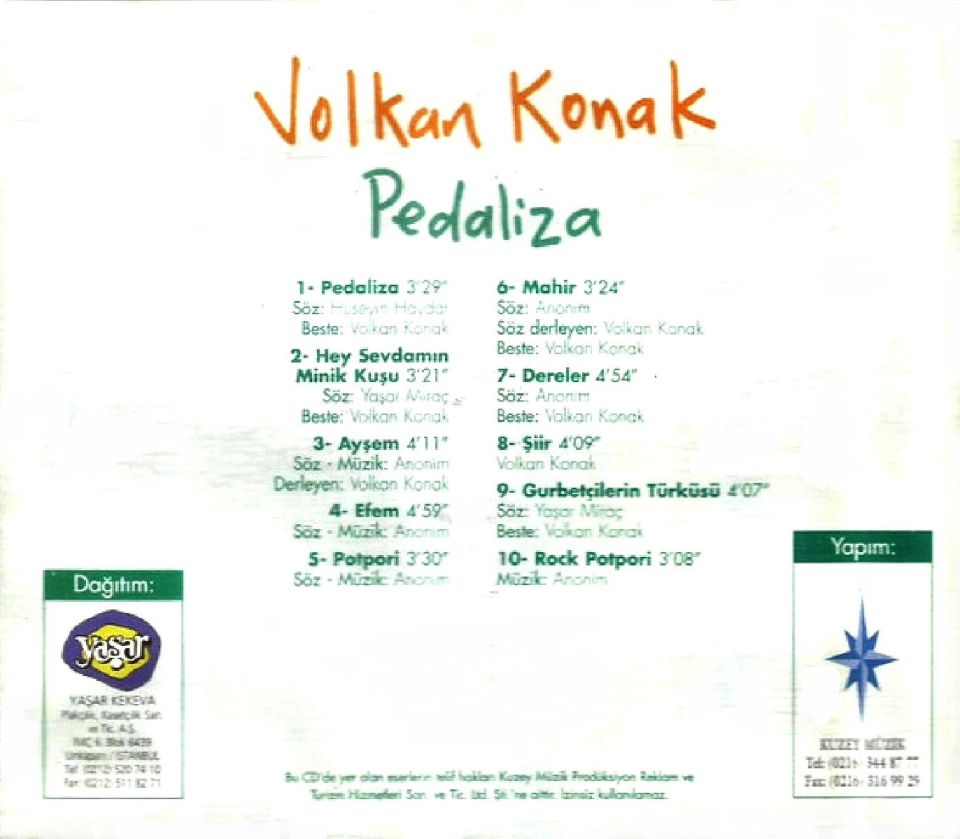 VOLKAN KONAK - PEDALİZA (CD) (1998)