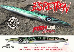 Yuki Fishus ESPETRON by Luronze 19,5cm 38gr Floating Su Üstü WTD Maket Balık Renk:GC
