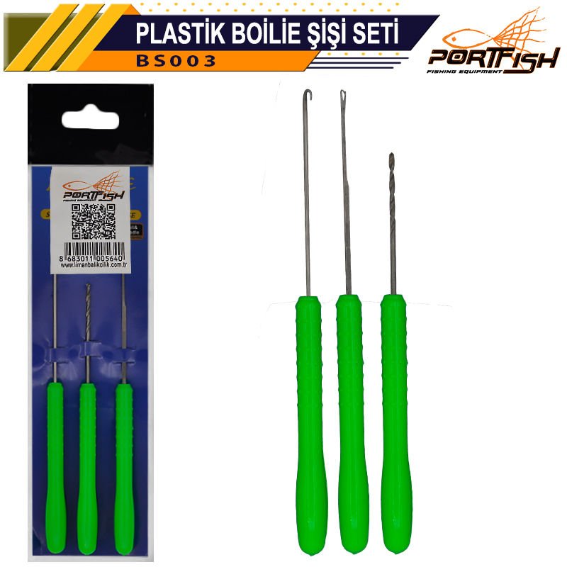 Portfish Boili Şişi Plastik 3 Lü Set