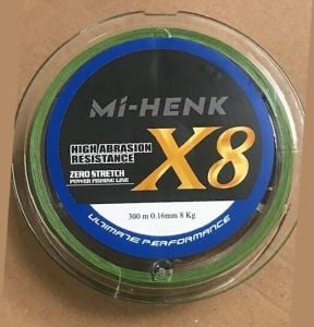 Mi-Henk Zero Stretch X8 300mt Green Olta İpi