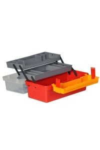 Şeffaf Kapaklı 15'' 2 Katlı Balıkçı Alet Malzeme Çantası