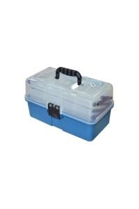 Şeffaf Kapaklı 16'' 3 Katlı Balıkçı Alet Malzeme Çantası