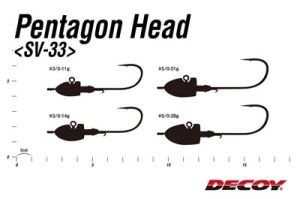DECOY SV-33 Pentagon Head Jig Head