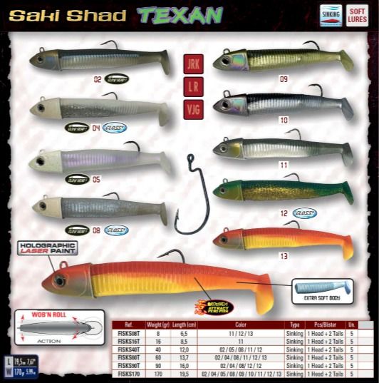 Fishus Saki Shad Assist 6.5cm 8gr