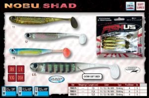 Fishus Nobu Shad 11.5cm 4.5gr Silikon Yem