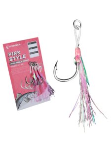 Ecooda Pink Style Light Jigging Single Hooks