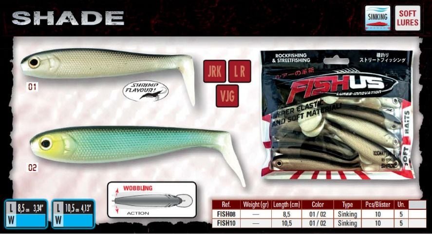 Fishus Shad 10.5cm 4.1gr Silikon Sahte Yem