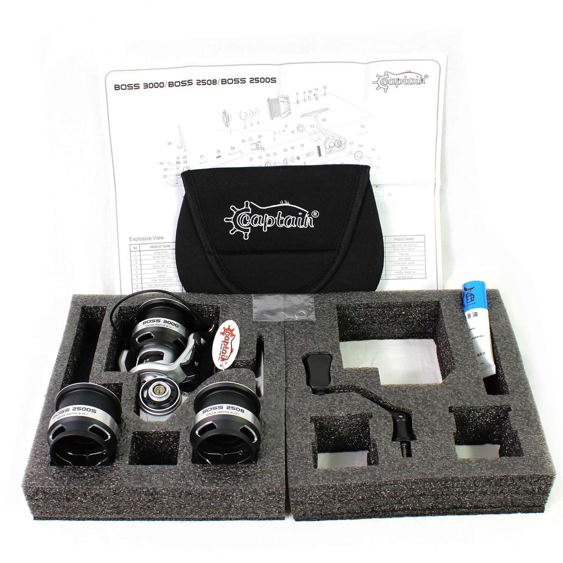 Captain Boss PRO 2500-2508-3000 Spin Makine 9+1 BB
