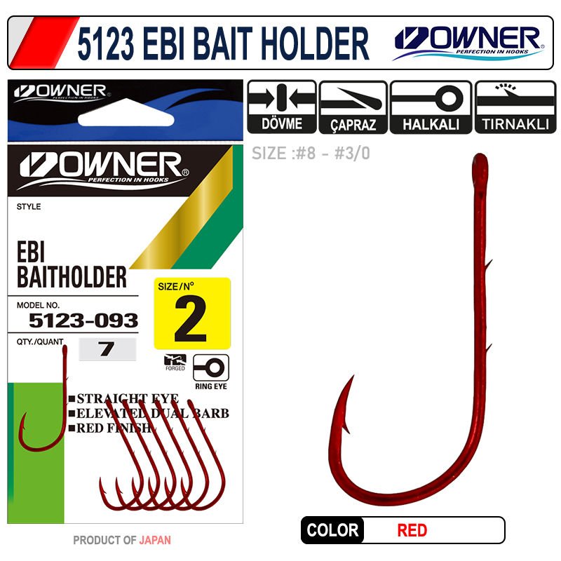 Owner 5123 Ebi Baitholder Red Hook