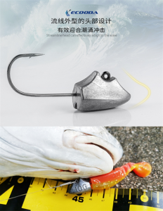 Ecooda Triangular Jighead Owner Hook #8