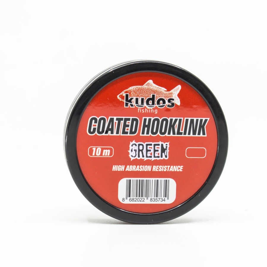 Kudos Coated Hooklink Green 10m 25 Lb.