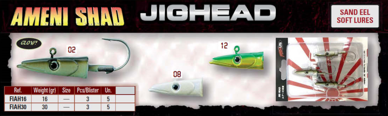 Yuki Fishus Ameni Shad Jighead 16 Gr