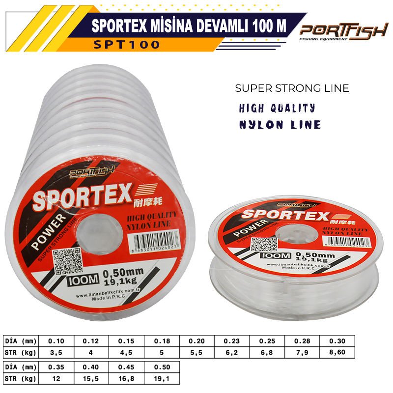 Portfish Sportex Misina Devamlı 100mt