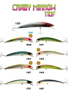 Fujin Crazy Minnow 110F 12gr Maket Balık