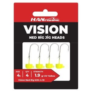 Vision Ned Rig Uv Yellow GMJ-20-57 JigHead