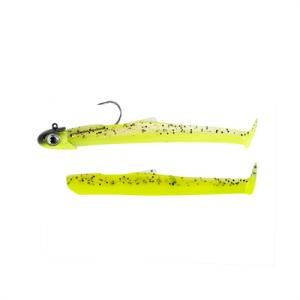 Fiiish Mud Digger MD90 / MD1464 Combo 15gr Chartreuse-Yellow Black HeadSilikon Yem