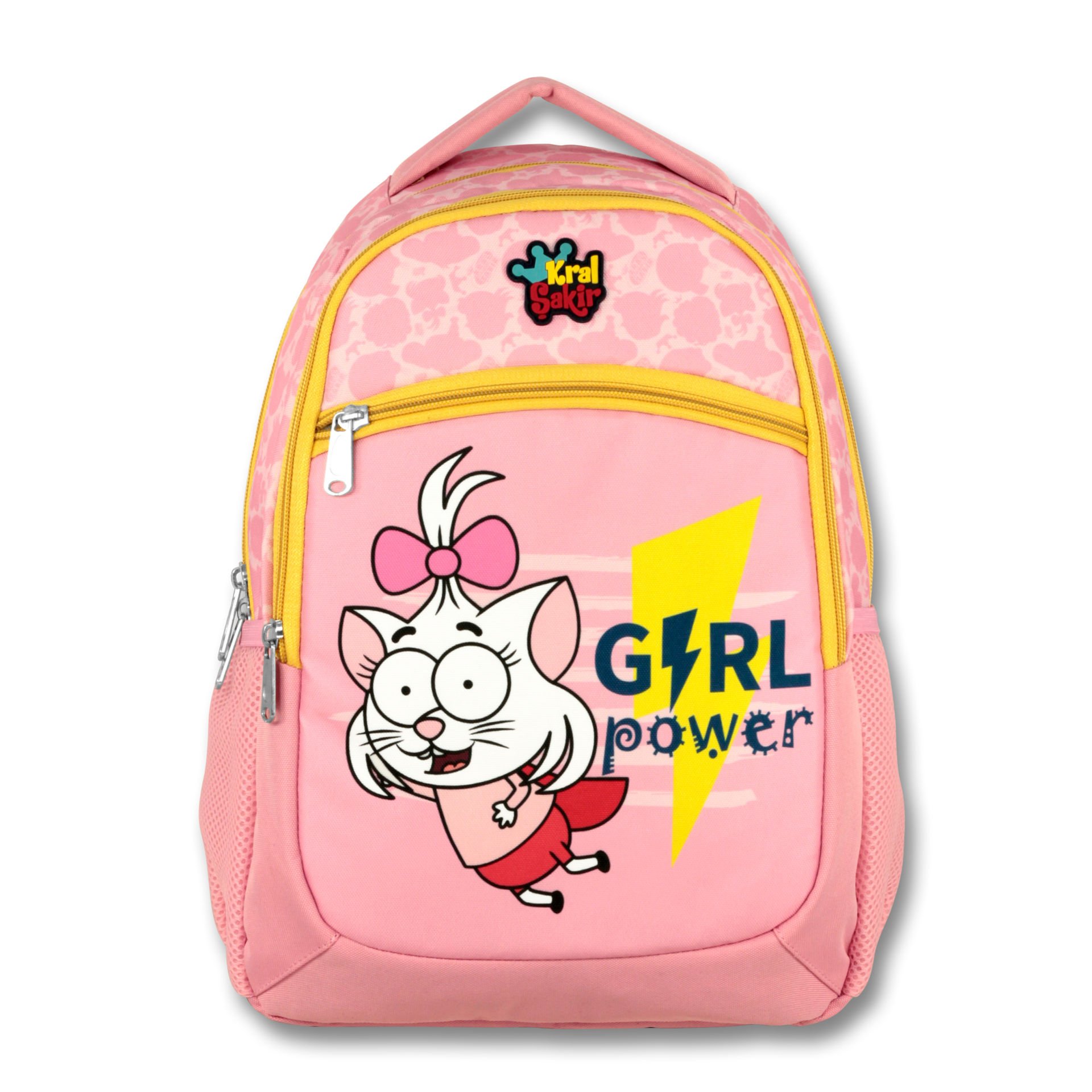 4021 Kral Şakir Girl Power Pembe Kız Çocuk İlkokul Çantası