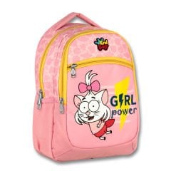 4021 Kral Şakir Girl Power Pembe Kız Çocuk İlkokul Çantası