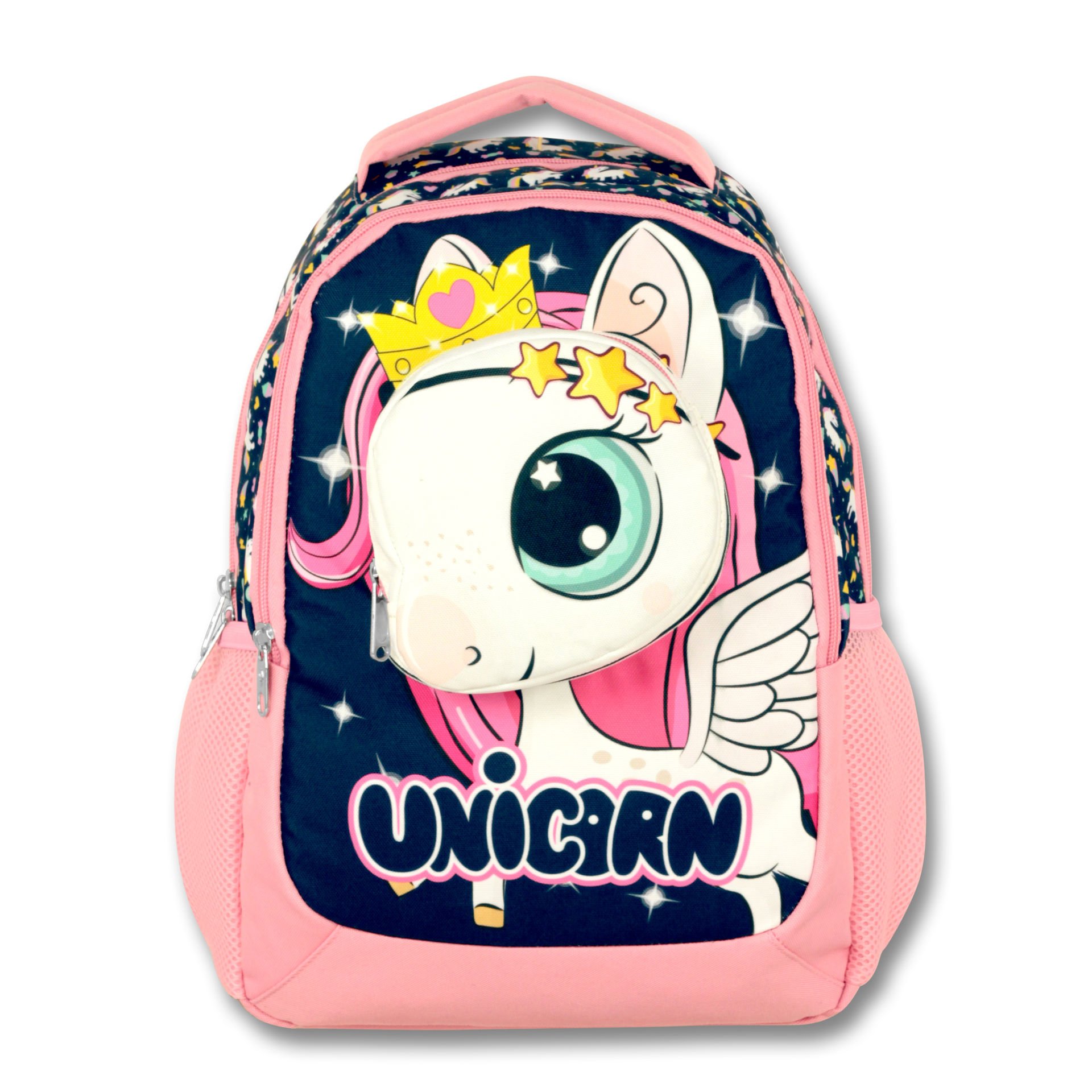 4118 Cennec 3d Unicorn Baskılı Kız Çocuk İlkokul Sırt Çantası