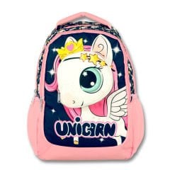 4118 Cennec 3d Unicorn Baskılı Kız Çocuk İlkokul Sırt Çantası