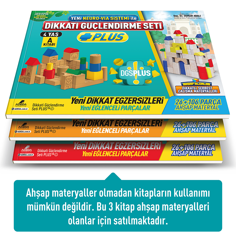 Dikkati Güçlendirme Seti Plus 4 Yaş Kitap