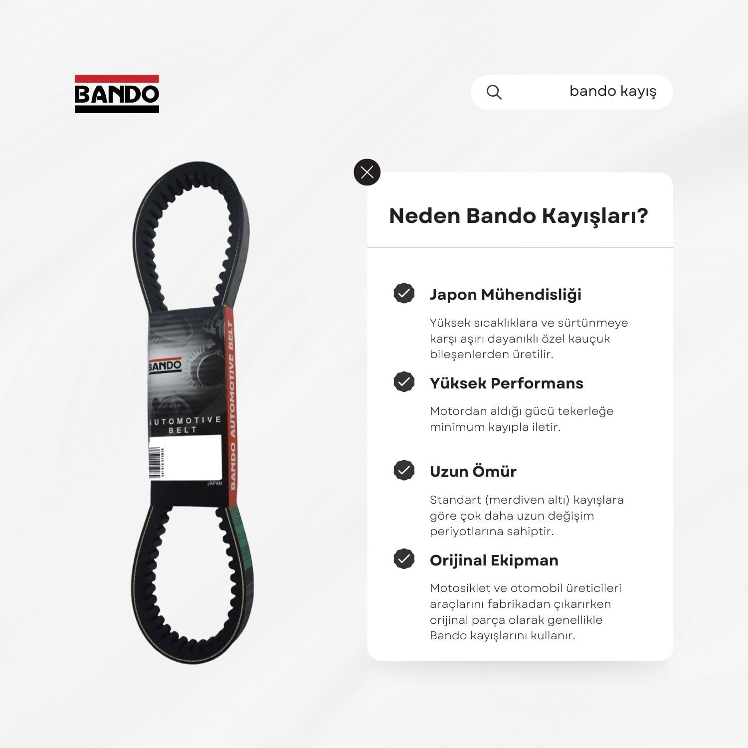 Yamaha XENTER 150 Kayış Bando