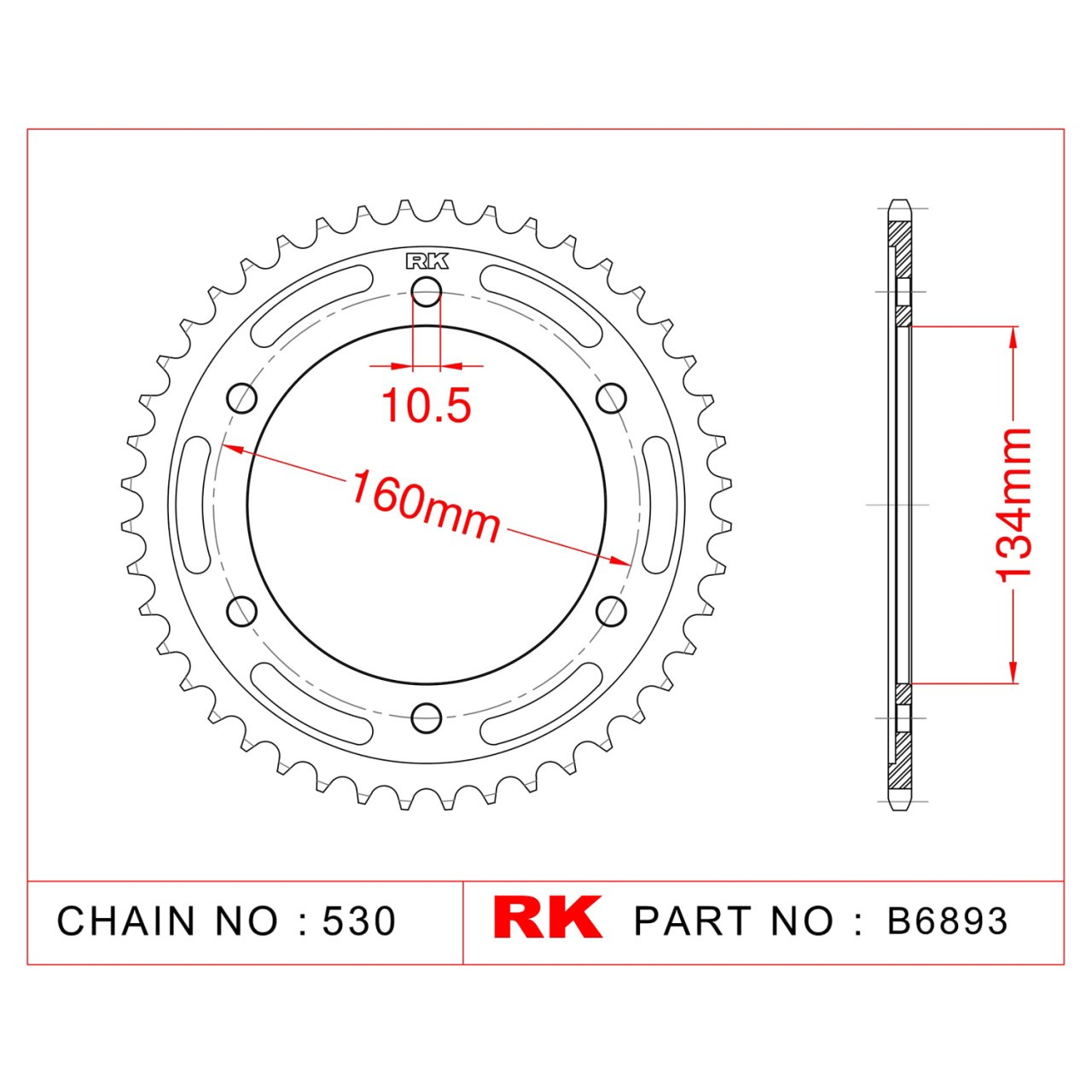 HONDA CBR 1000 RR ARKA DİŞLİ ÇELİK RK 42